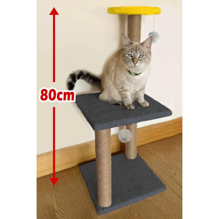 Patiderm Katlı Kedi Tırmalama Tahtası 80cm - Gri