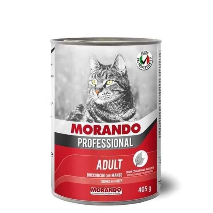 Morando Professional Biftekli Yetişkin Kedi Konservesi 405 Gr