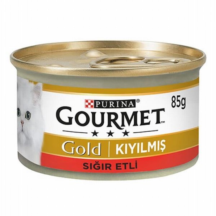 Gourmet Gold Kıyılmış Sığır Etli Yetişkin Kedi Konservesi 6 Adet 85 Gr