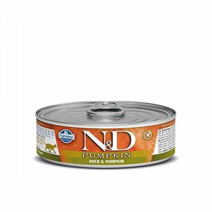 N&D Pumpkin Balkabaklı Ördekli Tahılsız Yetişkin Kedi Konservesi 80 Gr