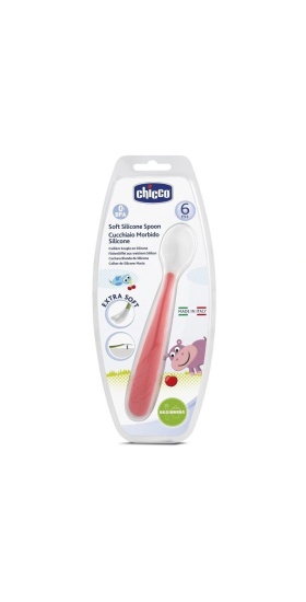 Chicco Silikon Kaşık Pembe +6 Ay