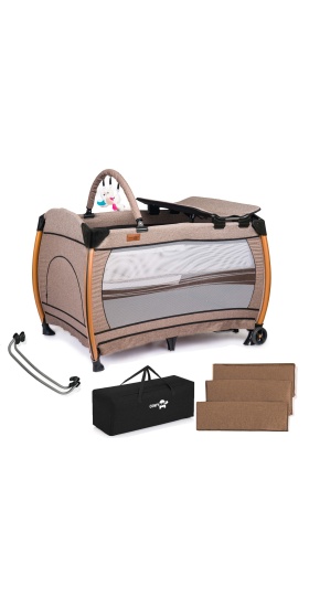 Comfymax Power Park Yatak Oyun Parkı 70x110 - Wood Brown