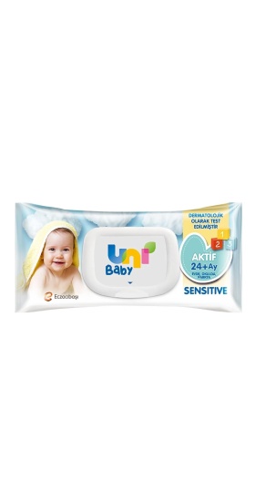 Uni Baby Aktif Sensitive Bebek Islak Mendil 24+ Ay 52 Adet