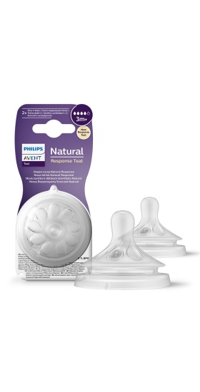 Philips Avent Natural Response 2li Biberon Emziği, 4 Numara, 3 Ay+