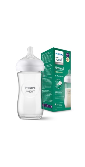 Philips Avent Natural Response Cam Biberon 1 Ay+ 240 ml, Tepkili Biberon Emziği SCY933/01