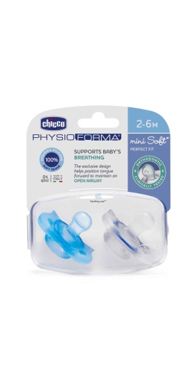 Chicco PhysioForma Mini Soft 2li Emzik 2-6 Ay Erkek