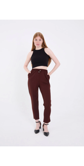 Tam Kalıp Basic Eşofman Pantolon - Bordo