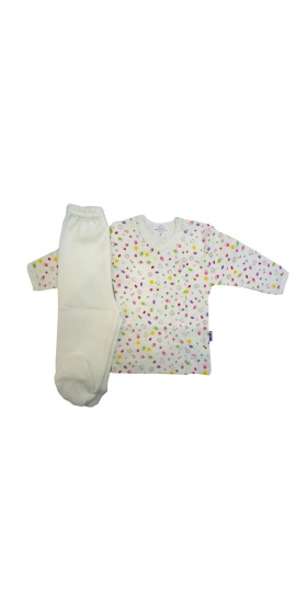 Sema Baby Bebek Pijama Takımı 0-3 Ay - Krem