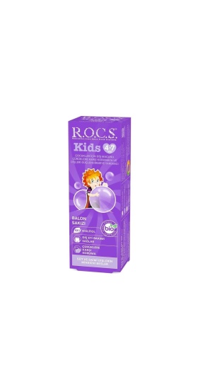 Rocs Kids Balon Sakızı Tadında 4-7 Yaş Florürsüz Diş Macunu 45 ml