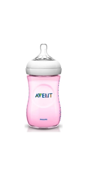 Avent Natural PP Biberon 260 ml - Pembe