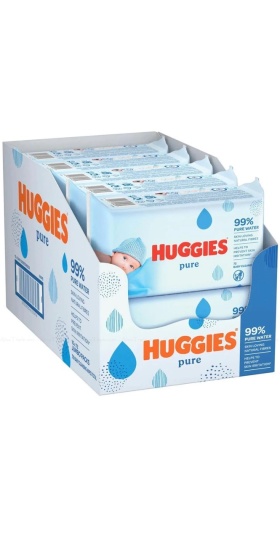 Huggies Pure Yenidoğan Hassas Islak Havlu 72 Yaprak 10lu Maxi Paket (720 Yaprak)