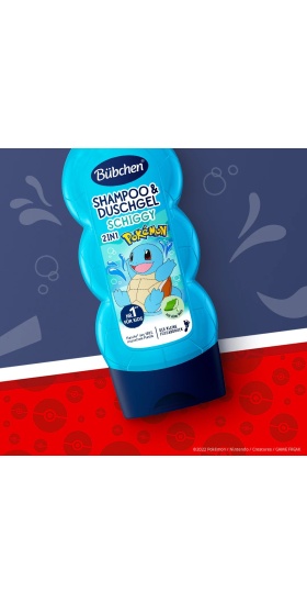 Bübchen Çocuk Şampuan&Duş Jeli 2 in 1 Pokemon Schiggy 230 ml