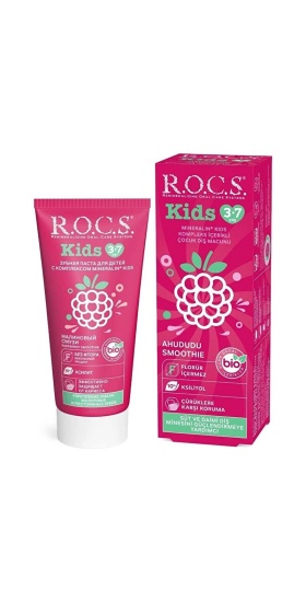 Rocs Junior Ahududu Smoothie 3-7 Yaş Florürsüz Diş Macunu 45 ml