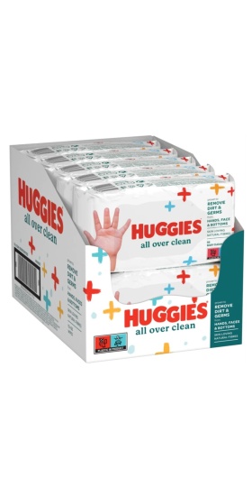 Huggies All Over Clean Bebek ve Çocuk Islak Mendili 10x56 Yaprak