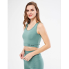 Kolsuz Sporcu Baskılı Crop - Mint Yeşili