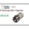 WANTED WK-05S ( EF ) ( VİDA ) ( 100PCS ) UYDU KONNEKTÖR RG-6-F*100