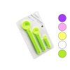 SEALİNG CLİP WİTH SPOON YAKUT-12421 ( 3PCS SET ) RENKLİ PLASTİK ÖLÇÜ KAŞIK ( 6.8CM--12.4CM--17.3CM )*12X40