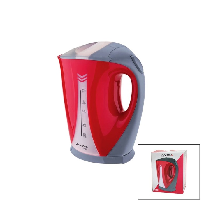 AWOX WEGO ( PLASTİK ) ( KIRMIZI RENK ) KETTLE SU ISITICI ( 1.7LT & 2000W ) *12