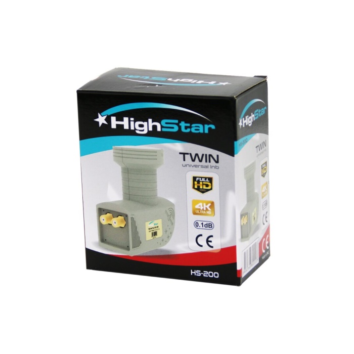 HİGHSTAR HS-200 ( 2Lİ ) TWIN UNIVERSAL UYDU LNB HD READY*100