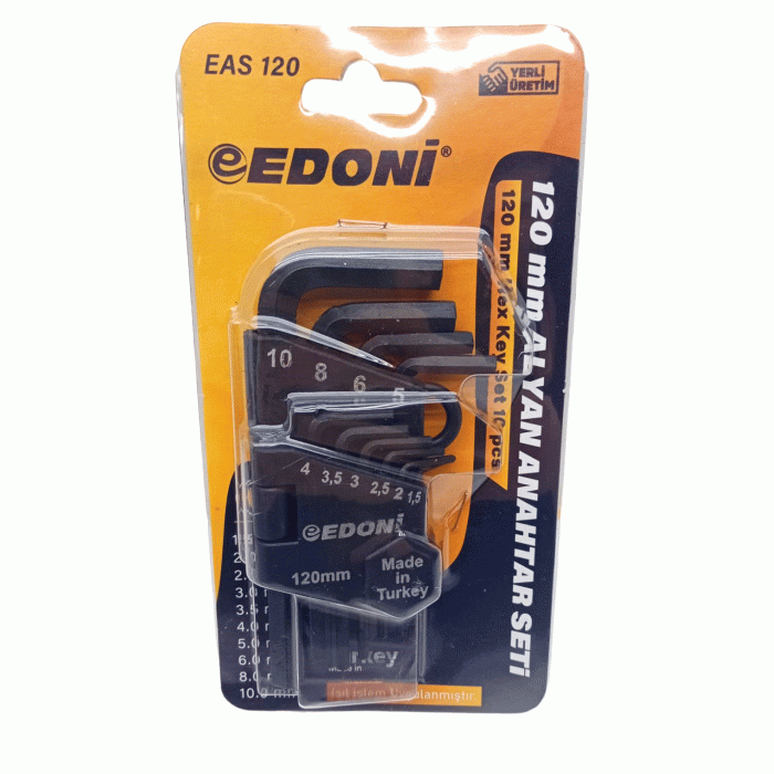 EDONİ EAS-120-121 ( 10PCS ) KISA DÜZ ALYAN VAKUMLU SİYAH 120MM*72