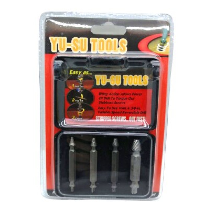 YU-SU TOOLS HAINZ KÖLN ( 4PCS ) HASARLI VİDA ÇIKARICI SET & ( SOLA DÖNEN ) KLAVUZ UÇ*100