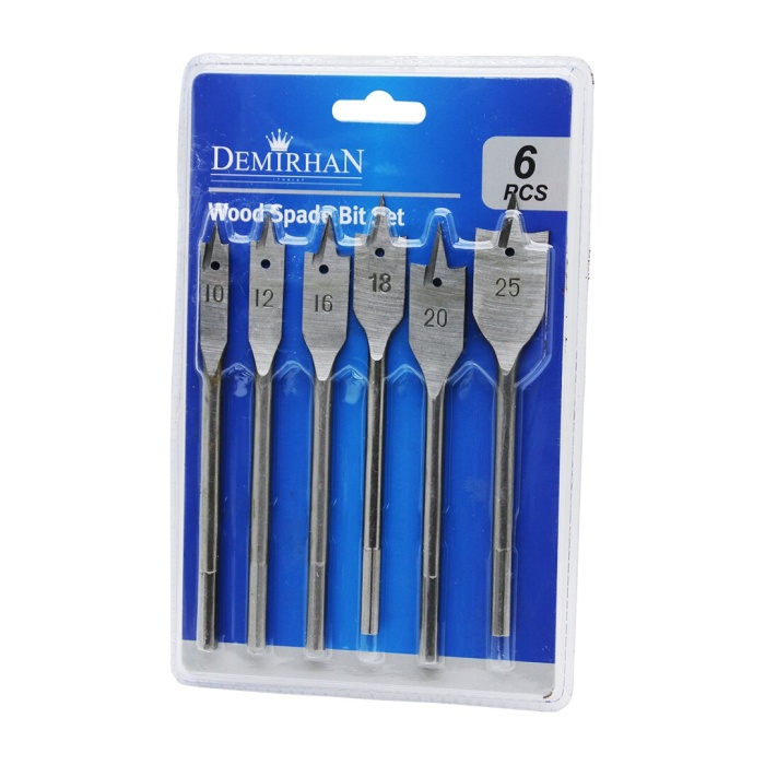 DEMİRHAN DMR-1648 ( 6PCS ) YAPRAK MATKAP UCU SET (10-12-16-18-20-25)*100