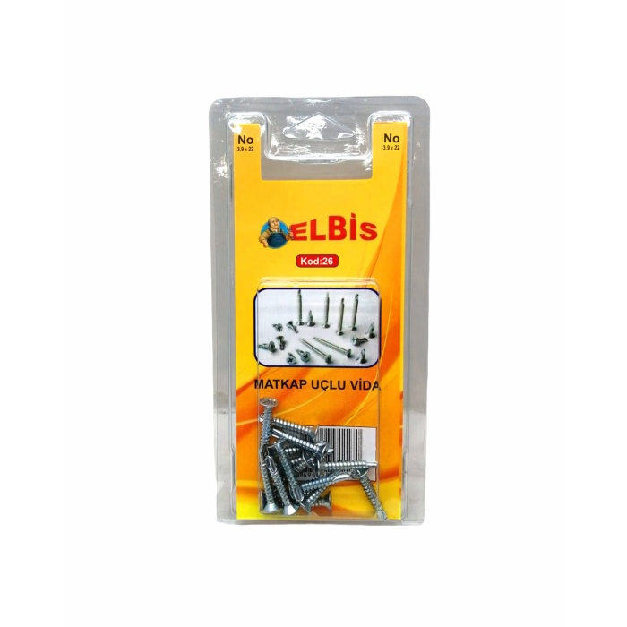 ELBİS-26  3.9X22 MATKAP UÇLU AKILLI VİDA *12X24