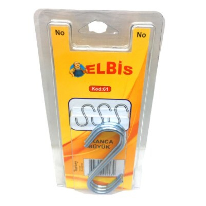 ELBİS-61  BÜYÜK ( S ) KANCA *12X24