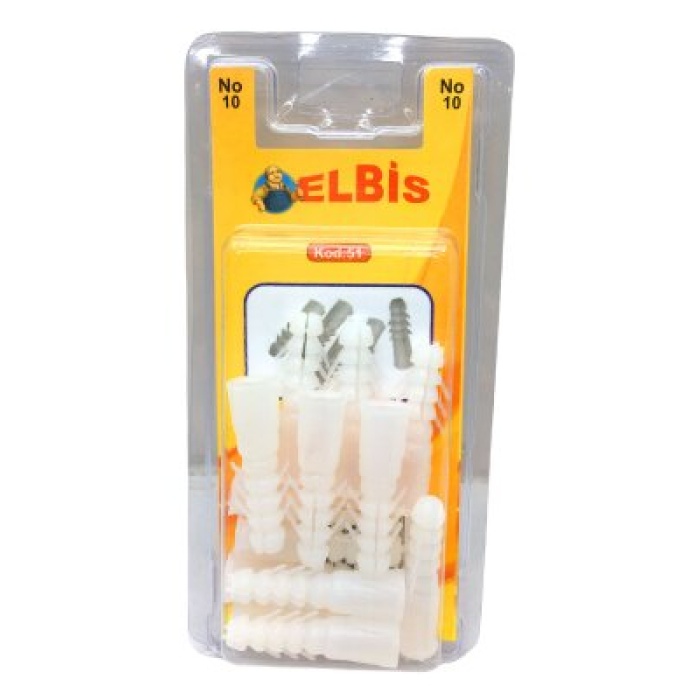 ELBİS-51  NO-10 DÜBEL BEYAZ *12X24