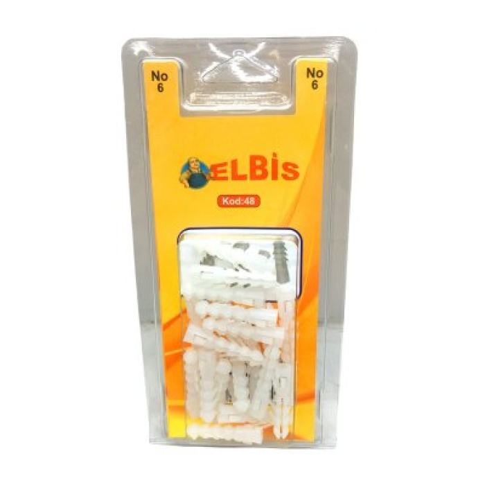 ELBİS-48  NO-6 DÜBEL BEYAZ*12X24