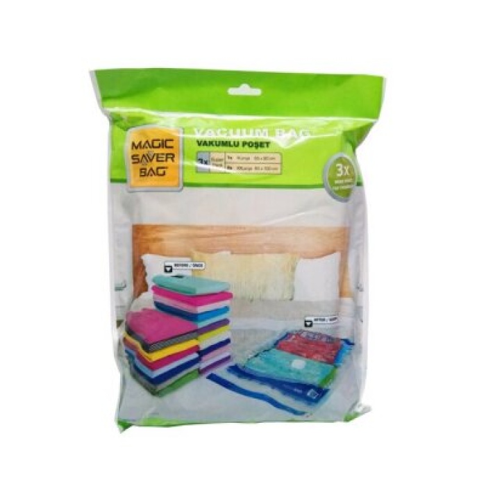 MAGIC SAVER-3X ( 3PCS ) SET (1AD.XL + 2AD.XXL ) VAKUMLU POŞET HURÇ*20