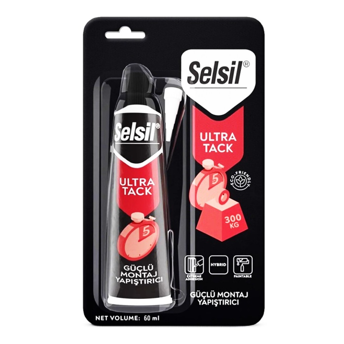 SELSİL MONTAJ YAPIŞTIRICI BEYAZ ULTRA TACK 60ML*12=K