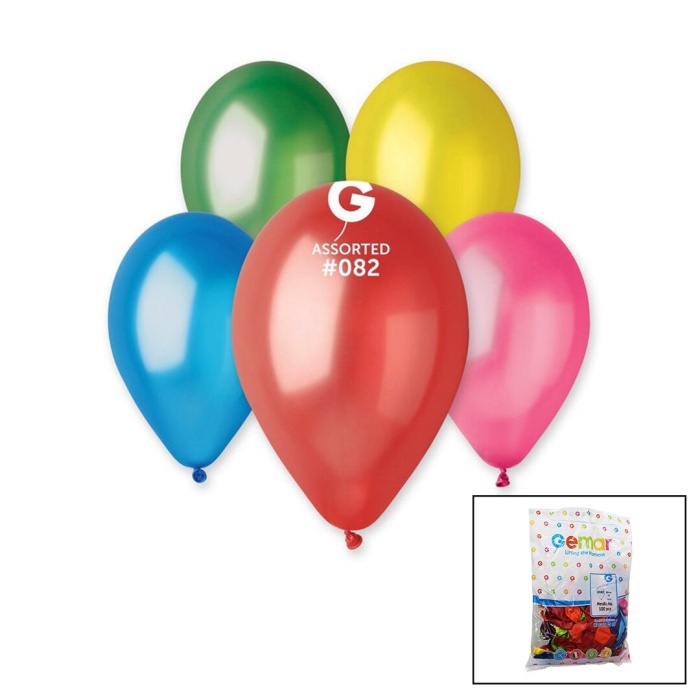 GEMAR GM-110-82 ( METALİK & KARIŞIK ) BALON ( 11 & 28CM & 100PCS )*1X50