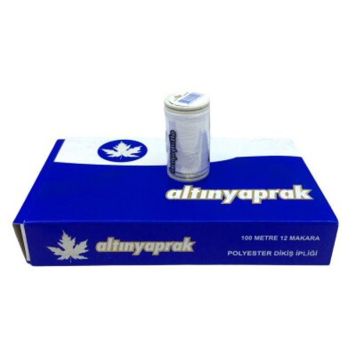 ALTINYAPRAK ( 12PCS ) ( BEYAZ ) ( 100 MT ) DİKİŞ İPLİK*240