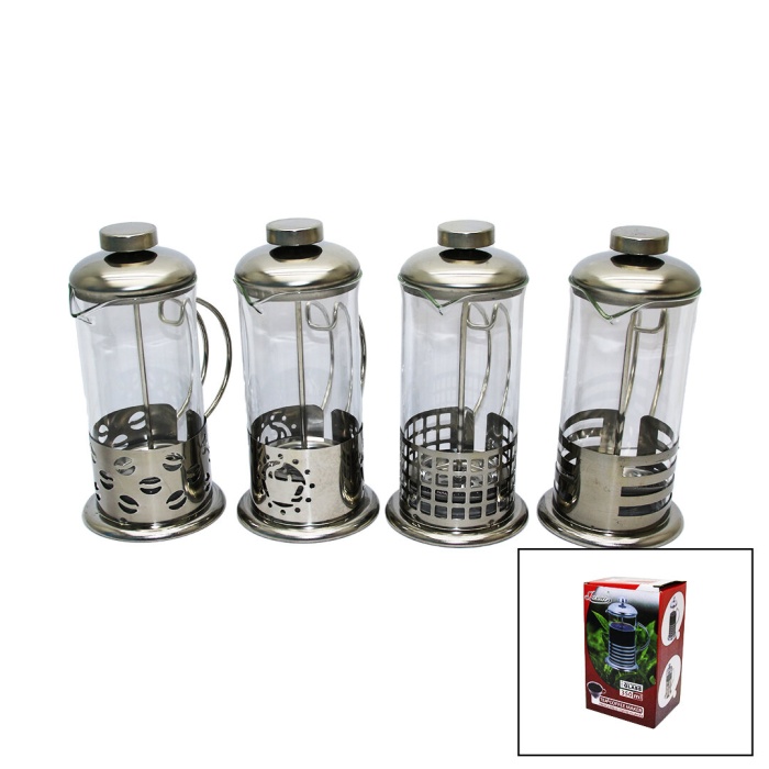 JUNAİ PAK-43 CAM BİTKİ SÜZGEÇİ ( METAL KAFES & KAPAK ) 350ML*60