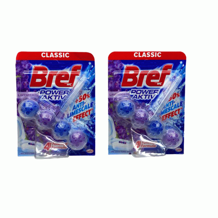 BREF WC POWER AKTIV ( 4LÜ BLOK ) ( LAVENDER ) WC KLOZET TEMİZLEME 50GR*10=K