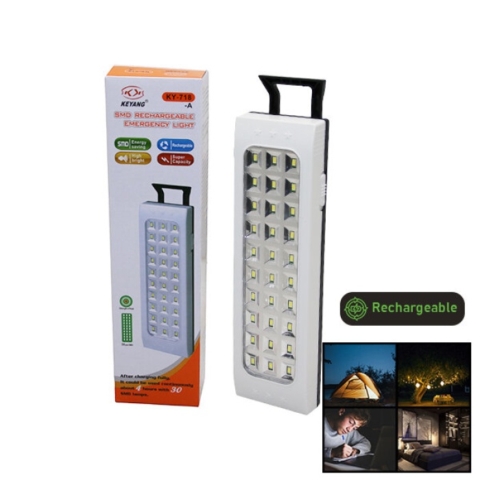 KEYANG KY-718-A 30 SMD LED ŞARJLI IŞILDAK FENER & EMERGENCY LIGHT*60                                      Q9