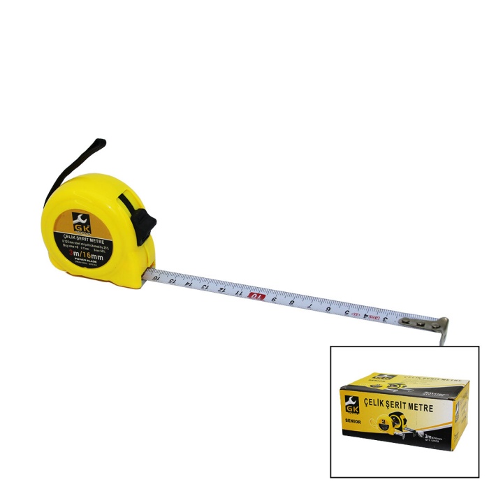 GK TOOLS GK-1504 SENIOR ( 3MTX16MM ) ÇELİK ŞERİT METRE*12X20