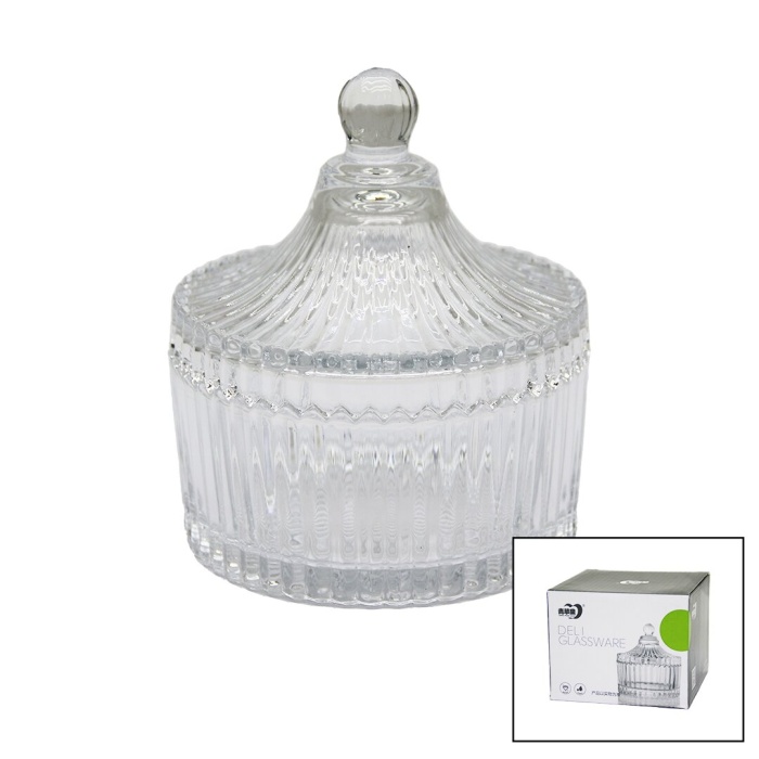 DELI GLASSWARE TG-1032-4 BÜYÜK CAM ŞEKERLİK*48