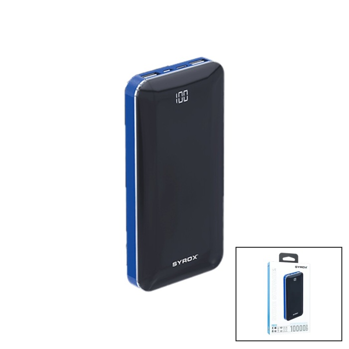 SYROX PB122 ( 10.000MAH ) DİJİTAL POWERBANK ( 2 GİRİŞ & 2 ÇIKIŞ )*5