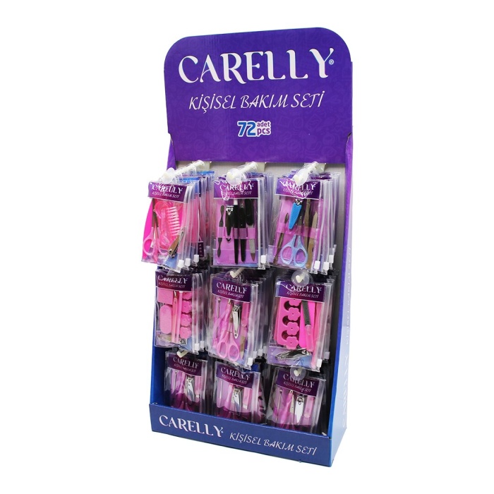 CARELLY CR-0652 KİŞİSEL BAKIM MANİKÜR & PEDİKÜR SET ( TIRNAK MAK.-KULAK TEM.-TIRNAK TÖRP.-MANİKÜR MAK.-CIMBIZ )*72X4