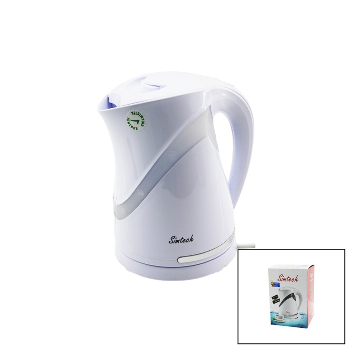 SİMTECH KM-4712 ( PLASTİK ) KETTLE SU ISITICISI GİZLİ REZİDANS ( LED IŞIKLI UYARI ) ( 1.7LT & 2200W )*8