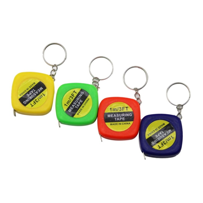 ZD ZHENG DA KEY RING-411 ( MİNİ METRE ) ANAHTARLIK ( RENKLİ PLASTİK )*12X100