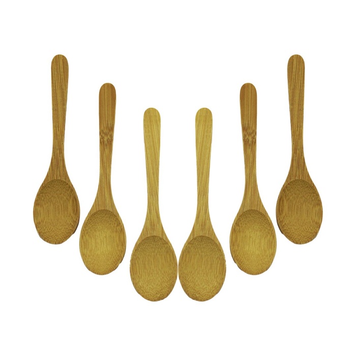 TATA BAMBOO & WOOD DMR-8467 ( 6PCS & OVAL ) AHŞAP BAMBU ( ÇAY KAŞIK ) SETİ*500