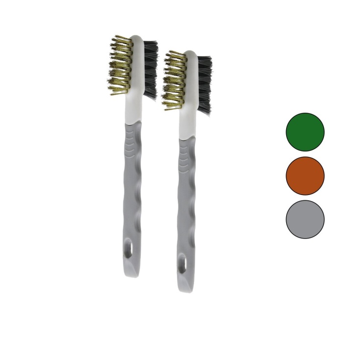 MULTI FUNCTIONAL BRUSH YAKUT-13002 (2PCS) (ÇİFT TARAFLI TEL BAŞLI) TEL FIRÇA (SERT & DAHA SERT TEL) (ÇIKARILABİLİR SAPLI)*500