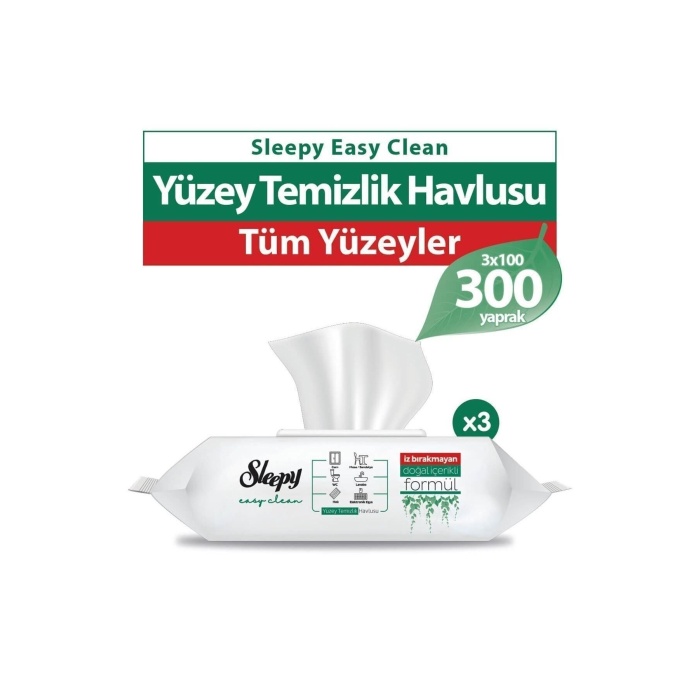 Easy Clean Yüzey Temizlik Havlusu 100 Yaprak X 3 Adet