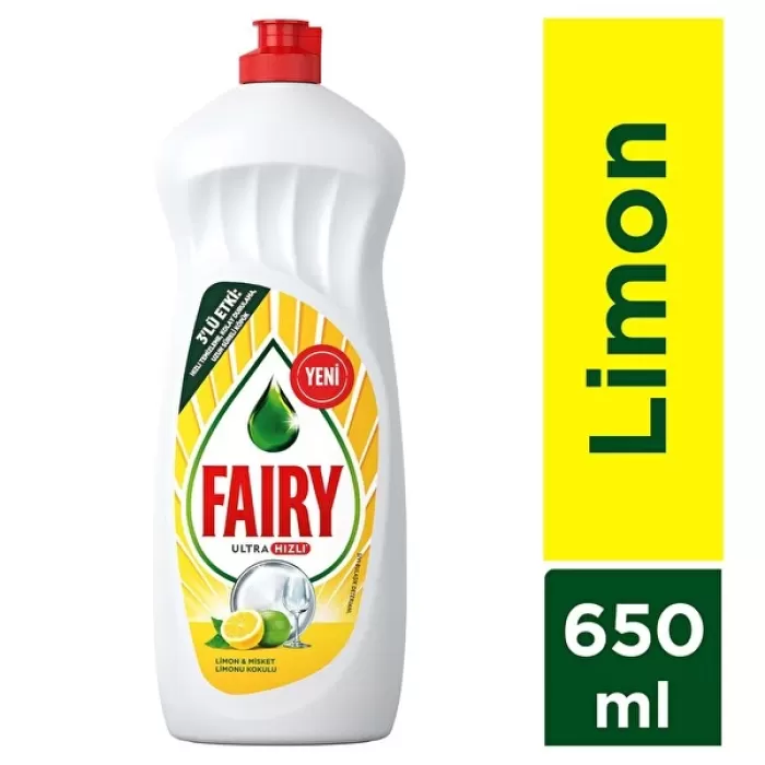 Fairy Elde Yıkama Bulaşık Deterjanı Limon 650 ML