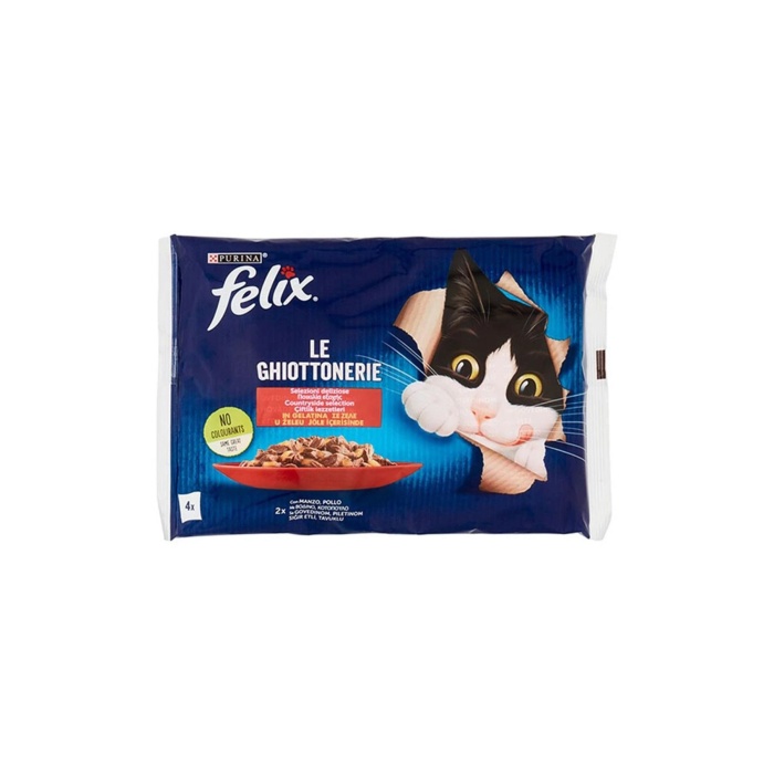 Jöle Içinde Sığır Etli Ve Tavuklu Yetişkin Kedi Konservesi 85gr (4LÜ)