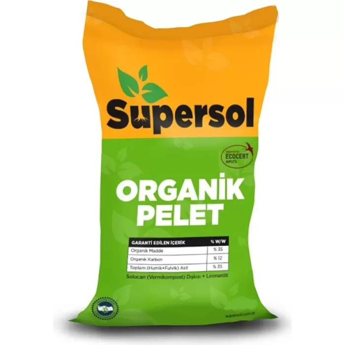 Supersol 5 kg Supersol Organik Pelet Solucan Gübresi ve Leonardit