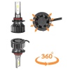 9005 Mini/slim Şimşek LED Xenon Far Ampul 12.000LM 6.500K Beyaz Renk, Fan Soğutuculu